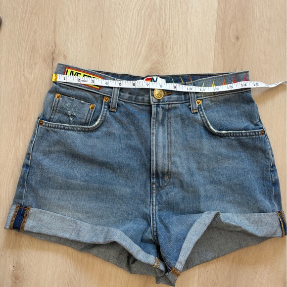 HI RISE ROCKER LIVE FREE BOLT JEAN SHORTS - VINTAGE - Picture 15 of 17